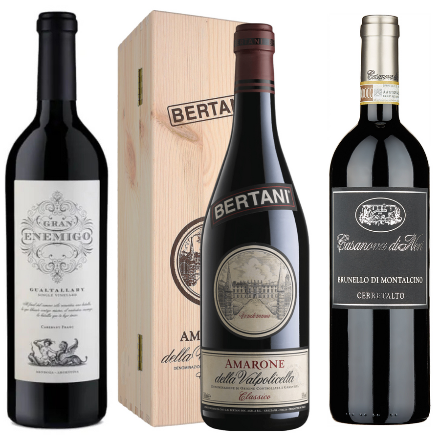 Box 100 Points (Cerretalto 2010 + Amarone Bertani 2015 + Gran Enemigo Gualtallary 2019)